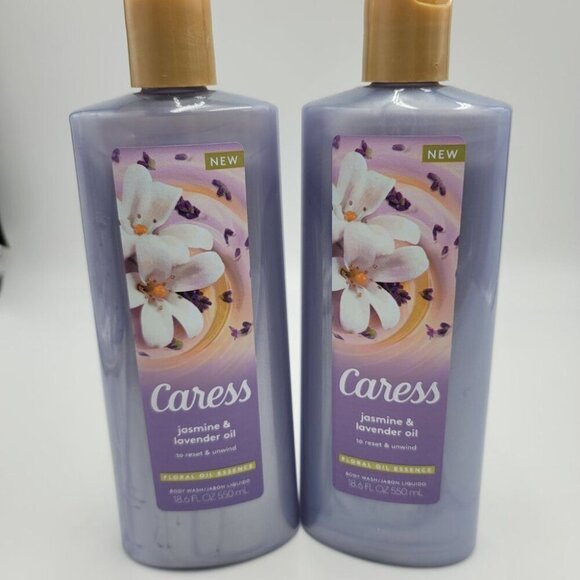 Caress Body Wash Jasmine & Lavender Oil Floral Essence 18.6 oz Soap Reset Unwind - Picture 1 of 3